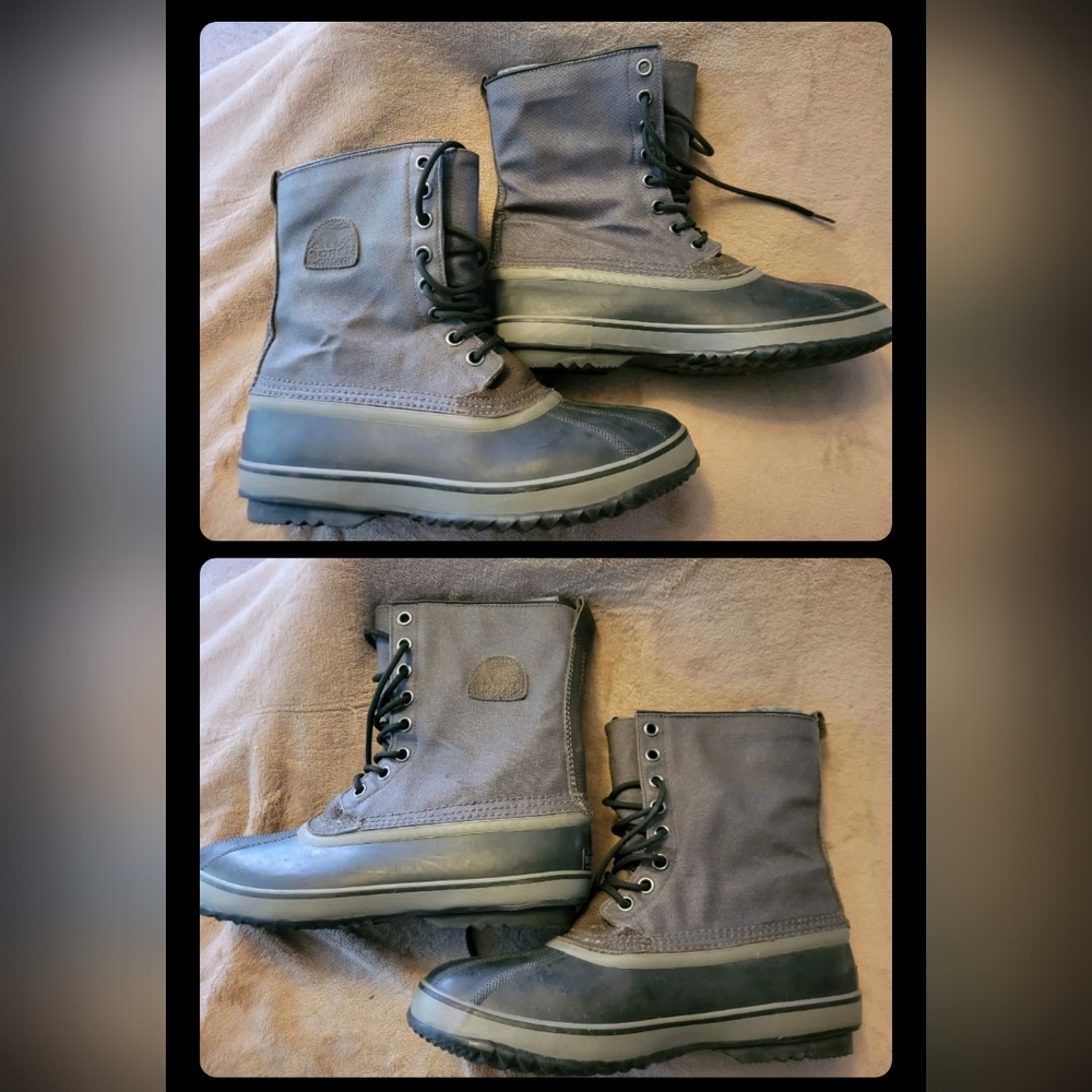 Sorel Mens 1964 Premium T Cvs Boots NM 1560-048 Black Gray Size 12 US